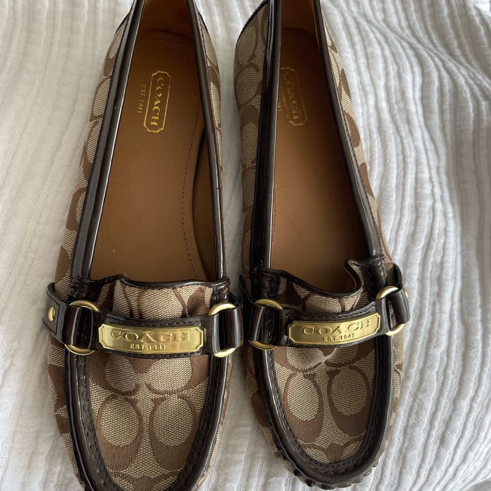 NEW Coach Felisha monogram loafer slip on flat women’s shoe size 9B